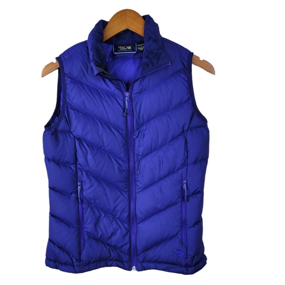 Mountain Hard Wear Q Shield 650 Down Size Small Quilted Puffer Vest Outdoor Blue